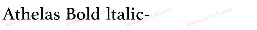 Athelas Bold ltalic字体转换